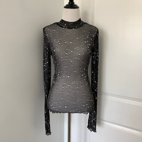 zara sheer top
